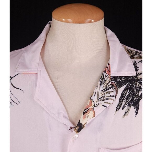 Rhude Hawaiian Shirt Size S Mens Pink Multi S/S 2022 NWT - Picture 2 of 13